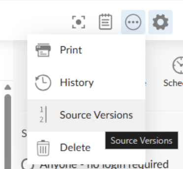 Screenshot of bookdown.org connect menu to download source
