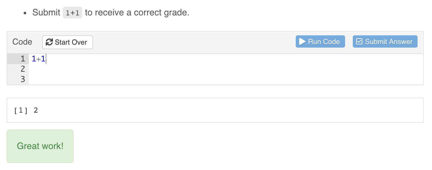 Solved Exercise 2 Experiment the snippet below to understand